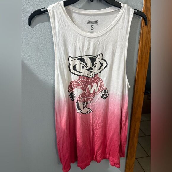 Tailgate University of Wisconsin Badgers Ombré Tanktop Women's Size Small - Picture 3 of 6